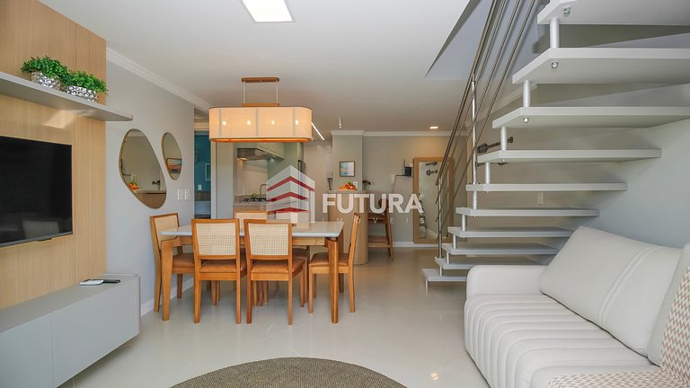 Cobertura duplex 02 dormitórios em Canto Grande;