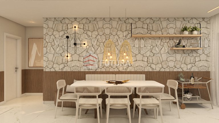 Apartamento 3 suites com vista mar
